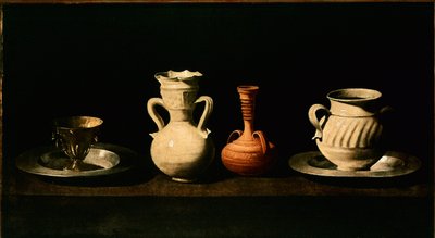 لا تزال الحياة أباريق ، قدور. رسم فرانسيسكو دي زورباران (1598-1664) 1633 صن. 46x84 سم مدريد ، متحف برادو بواسطة فرانسيسكو دي زورباران