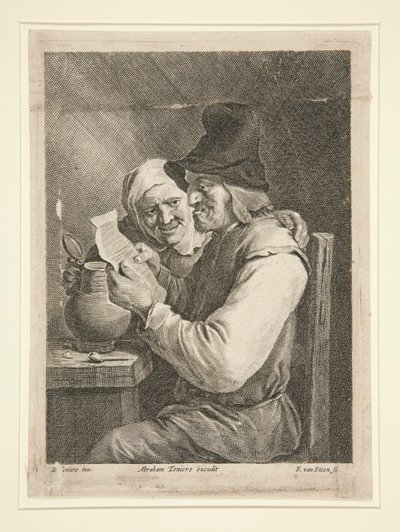 زوجان يقرآن رسالة بواسطة Franciscus van der Steen