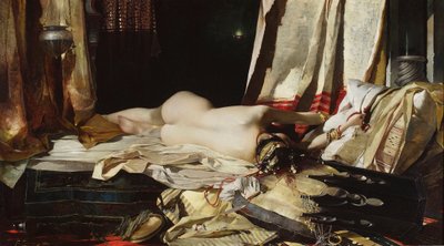 "Aux Orders du Padishah" (بأمر من Padishah) امرأة شابة في حريم خاضع للسيادة الفارسية (الاستشراق) لوحة لفرنسيسك زموركو (1859-1910) بواسطة فرانسيسزيك زموركو