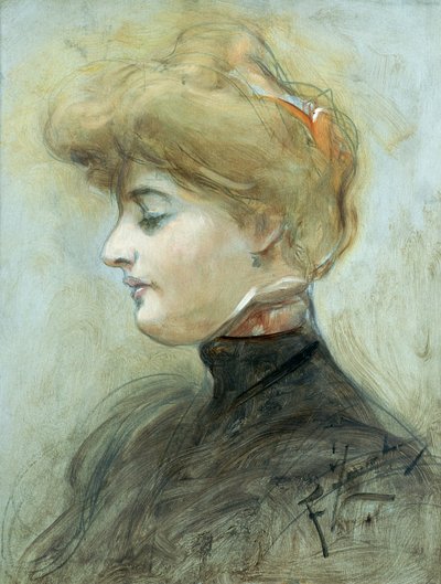 رأس امرأة شقراء ، ج .1895 بواسطة فرانسيسزيك زموركو