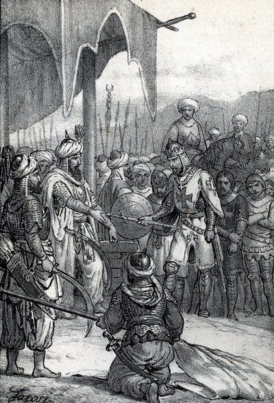 الحملة الصليبية السابعة: تم أسر الملك لويس التاسع في معركة فارسكور في 6 أبريل 1250 (الحملة الصليبية السابعة: الملك لويس التاسع أسير في معركة فارسكور ، 6 أبريل 1250) رسم من "مستيري ديل فاتيكانو" بقلم فرانكو ميسترالي بواسطة فرانكو ميسترالي
