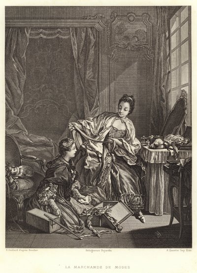 La Marchande de Modes (نقش) بواسطة فرانسوا (بعد) باوتشر
