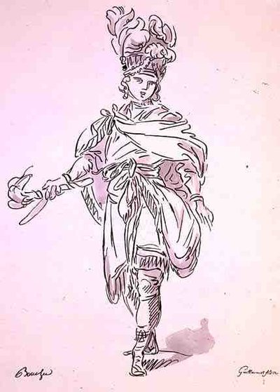 زي الأوبرا ، من مجموعة Menus Plaisirs ، بالفاكس بواسطة A. Guillaumot Fils (لون ليثو) بواسطة فرانسوا (بعد) باوتشر