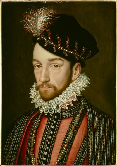 صورة لتشارلز التاسع (1550 - 1574). لوحة فرانسوا كلويه (1515-1572) بواسطة فرانسوا (بعد) كلويت
