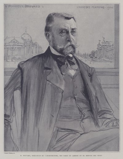 Joseph-Antoine Bouvard, French architect and administrator (litho) بواسطة فرانسوا (بعد) فلامنج