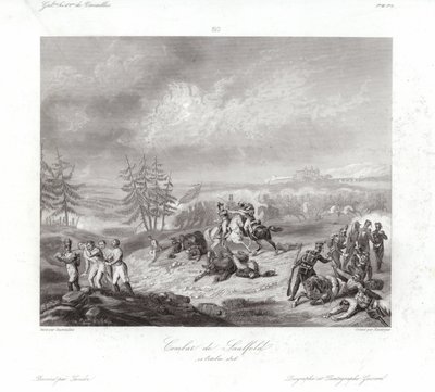 Combat de Saalfeld بواسطة Francois Augustin Desmoulins