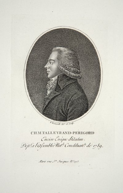 M.Talleyrand-Perigord، Encien Eveque dAutun، pub. 1791 بواسطة فرانسوا بونفيل