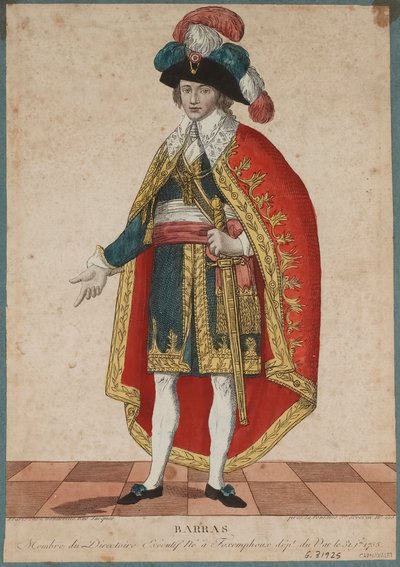 صورة لبول دي باراس 1755-1829 ، ج. 1795. بواسطة فرانسوا بونفيل