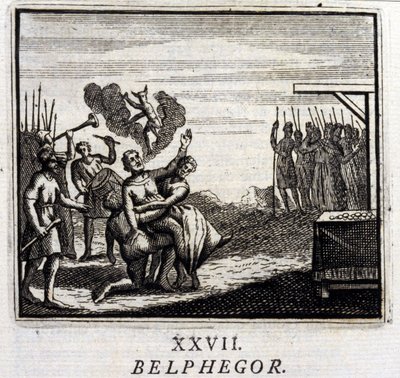 بيلفيجور. أساطير جان دي لافونتين (1621-95). رسم توضيحي لفرانسوا تشوفو (1613-1676). طبعة 1728. بواسطة فرانسوا شوفو