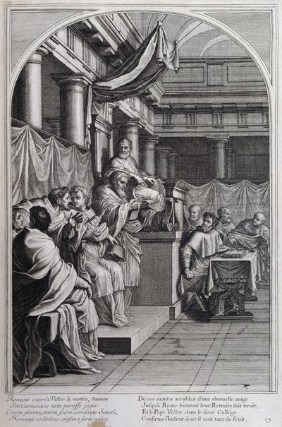رسم توضيحي من "حياة القديس برونو ، مؤسس النظام الكارثوسي" باريس 1660. بعد لوحات Eustache Le Sueur ونقشها Fran Sois Chauveau © UIG / Leemage بواسطة فرانسوا شوفو