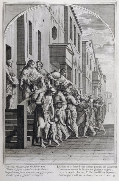رسم توضيحي من "حياة القديس برونو ، مؤسس النظام الكارثوسي" باريس 1660. بعد لوحات Eustache Le Sueur ونقشها Fran Sois Chauveau © UIG / Leemage بواسطة فرانسوا شوفو