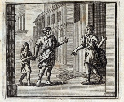 الوديع كافر. أساطير جان دي لافونتين (1621-95). رسم توضيحي لفرانسوا تشوفو (1613-1676). طبعة 1728. بواسطة فرانسوا شوفو