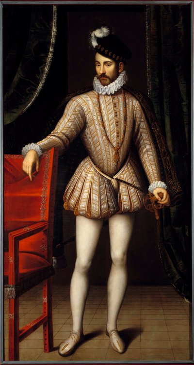 بورتريه في سفح الملك تشارلز التاسع (1550 - 1574) ملك فرنسا. لوحة فرانسوا كلويه (1515-1572) بواسطة فرانسوا كلويت