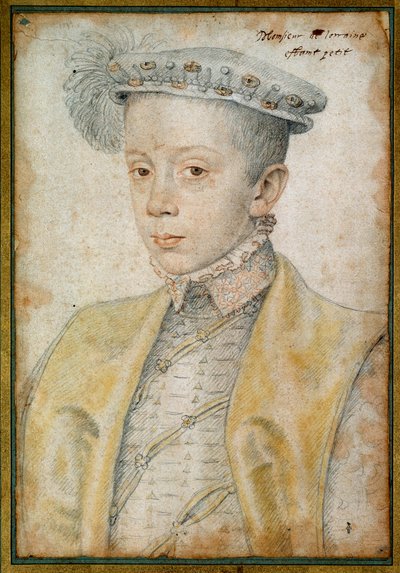 صورة لتشارلز الثاني دوق لورين وبار (1543-1608). رسم دم وحجر أسود بواسطة كلويه فرانسوا (1515-1572) بواسطة فرانسوا كلويت