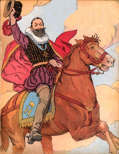 الملك هنري الرابع (1553-1610) (ملك فرنسا هنري الرابع) رسم لفرانسوا إدوارد زير (1856-1924) في Our-Glories-nationales "1920 بواسطة فرانسوا إدوارد زير