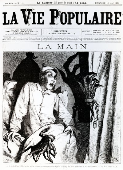 اليد ، الغلاف الأمامي لـ "La Vie Populaire" ، 1885 بواسطة فرانسوا إدوارد زير