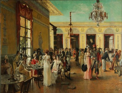 مقهى فراسكاتي مشهد من زمن نابليون = ، 1893 بواسطة فرانسوا فلامنج