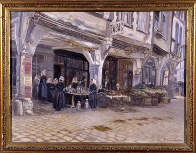 سوق تحت الشرفات في دينان - بقلم ف. جومبو ، أواخر القرن التاسع عشر بواسطة فرانسوا جومبو