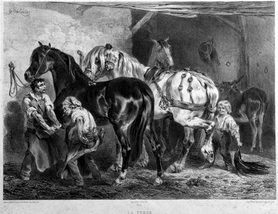 لا فورج ، تجهيزات الخيول بواسطة فرانسوا هيبوليت لاليس