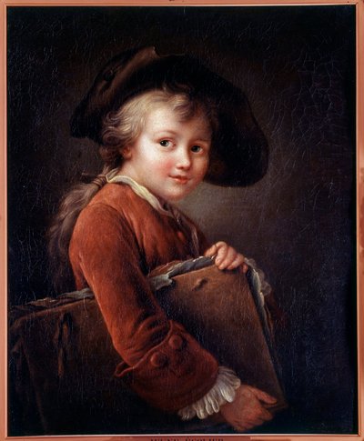 تلميذ صغير رسم على طراز فرانسوا هوبير درويس (1727-1775) من القرن الثامن عشر بواسطة Francois Hubert Drouais