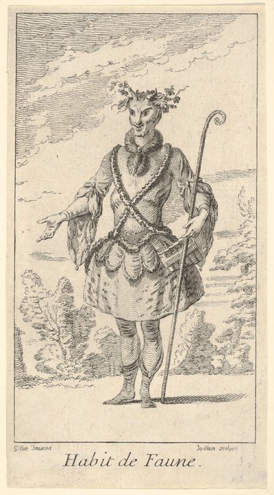 Habit de Faune: فاون ، قصب في يمينه ح ... ، كاليفورنيا. 1721. بواسطة فرانسوا جولين