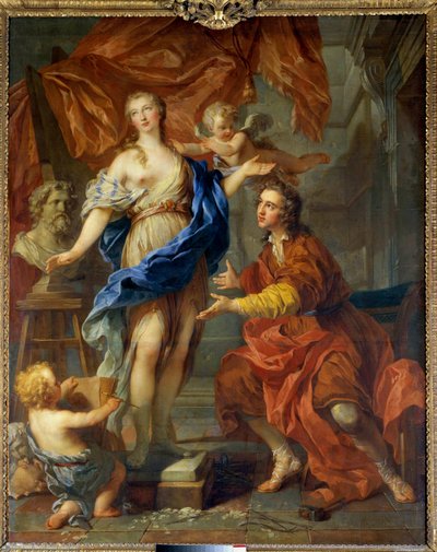 بجماليون يشاهد تمثاله المتحرك لوحة فرانسوا لو موين (1688-1737). 1729. أبعاد 2،12 x 1،68 م جولات ، متحف الفنون الجميلة بواسطة فرانسوا ليموين