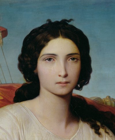 أستير ك Odalisque ، التفاصيل ، 1844 بواسطة فرانسوا ليون Benouville