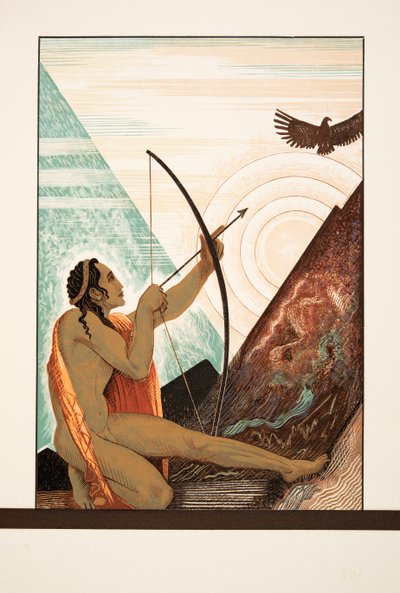 هيراكليس يصور النسر ، من Prométhée Enchaîné بواسطة Aeschylus ، حانة. 1941 (استنسل) بواسطة فرانسوا لويس سميث