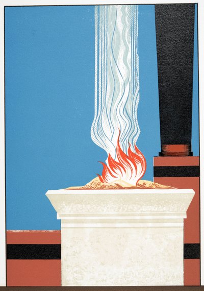 رسم توضيحي من Prométhée Enchaîné بواسطة Aeschylus ، حانة. 1941 (استنسل) بواسطة فرانسوا لويس سميث