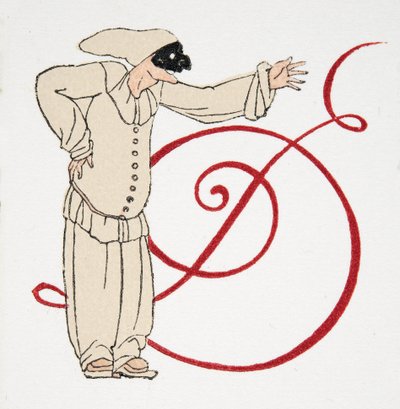 حرف D ، من شخصيات كوميديا ، حانة. 1922 (استنسل طباعة) بواسطة فرانسوا لويس سميث