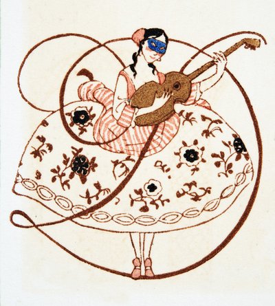 حرف D ، من شخصيات كوميديا ، حانة. 1922 (استنسل طباعة) بواسطة فرانسوا لويس سميث