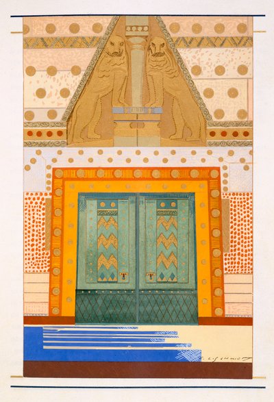 بوابة تروي ، رسم توضيحي من `` L&39;Odyssee &39;&39; ، بواسطة هومر ، ترجمة فيكتور بيرارد ، 1929-1933 بواسطة فرانسوا لويس سميث