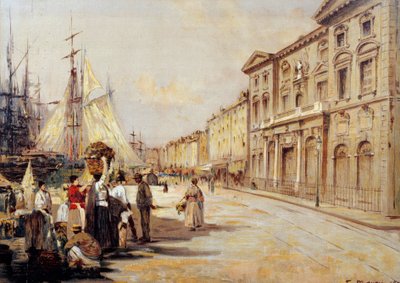 منظر ل Quai Saint Jean في مشهد شارع مرسيليا. رسم فرانسوا موري (1861-1933) 1902 مرسيليا ، متحف مرسيليا القديمة بواسطة فرانسوا موري