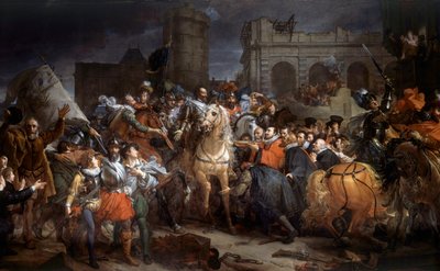 مدخل هنري الرابع (1553-1610) في باريس ، 22 مارس 1594. لوحة لفرانسوا جيرارد (1770-1837) بواسطة البارون فرانسوا باسكال سيمون جيرار