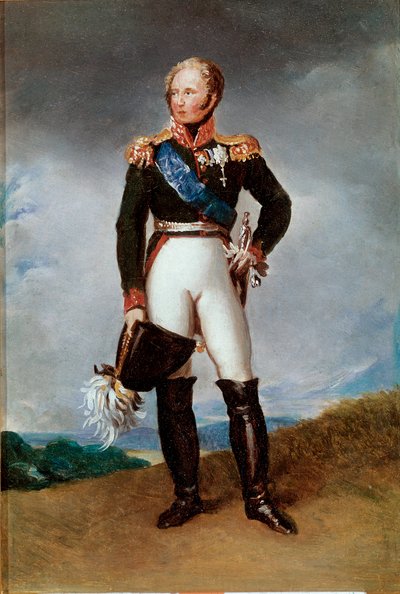صورة على قدم الإسكندر الأول ، قيصر روسيا (1777-1825) لوحة لفرانسوا جيرارد (1770-1837) صن 0،32 × 0،24 م فرساي ، متحف القصر بواسطة البارون فرانسوا باسكال سيمون جيرار