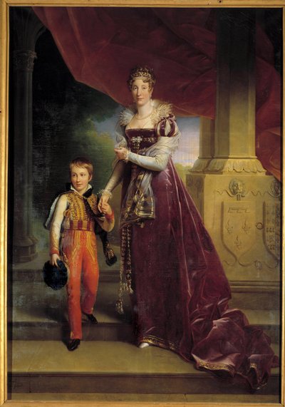 Portrait in foot of Marie-Amelie de Bourbon, Princess of the Two Sicilies, Duchess of Orleans (future Queen Marie-Amelie بواسطة Baron François Pascal Simon Gérard