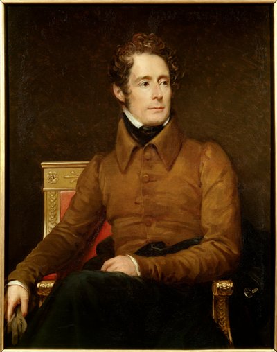صورة لألفونس دي لامارتين (1790-1869) شاعر وسياسي رسم بقلم فرانسوا جيرارد (1770-1837) 1830 صن. 1،18x0،91 م بواسطة البارون فرانسوا باسكال سيمون جيرار