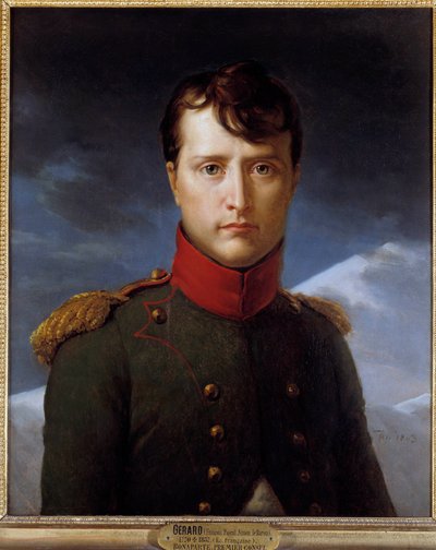 صورة لنابليون بونابرت (1769-1821) في لوحة القنصل الأول لفرانسوا جيرارد (1770-1837) 1803 صن. 0،62x0،53 م شانتيلي ، متحف كوندي - صورة نابليون بونابرت (1769-1821) بصفته القنصل الأول - عمل فرانسوا جيرارد (1770-1837) بالزيت بواسطة البارون فرانسوا باسكال سيمون جيرار