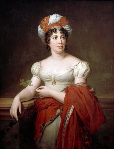 صورة الكاتبة البارون آن لويز جيرمان دي ستاييل 1766-1817 بواسطة فرانسوا باسكال سيمون جيرارد