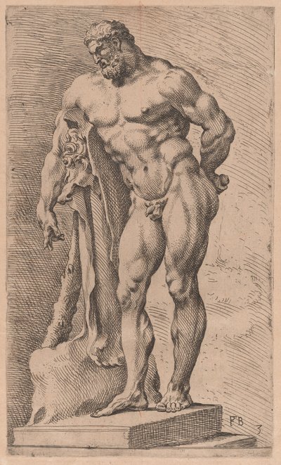 Farnese Hercules ، المنظر من ثلاثة أرباع تحول إلى اليسار [اللوحة 3] بواسطة Francois Perrier