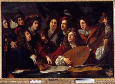 لقاء الموسيقيين لوحة فرانسوا بوجيه (1651-1707) 1688 صن. 1،47x2،12 م بواسطة فرانسوا بوجيه