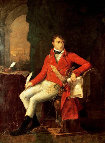 Portrait of Napoleon I Bonaparte in uniform of first consul بواسطة فرانسوا كزافييه (Attr. To) Fabre