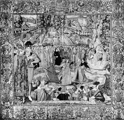 مهرجان تكريم للسفراء البولنديين بحضور كاثرين دي ميديشي (1519-1589) وهنري الثالث (1551-89) بواسطة فرانسوا بعد كويسنيل