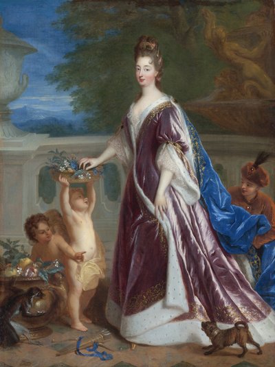 "صورة إليزابيث شارلوت (إليزابيث شارلوت) من بافيير أو بالاتينات (1652-1722)" (إليزابيث شارلوت ، الأميرة بالاتين) لوحة لفرانسوا دي تروي (1645-1730) مجموعة خاصة من القرن السابع عشر بواسطة فرانسوا دي تروي
