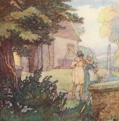 رسم توضيحي لـ The Scholar-Gipsy بواسطة ماثيو أرنولد (لون ليثو) بواسطة فرانك ادامز