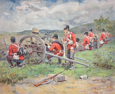 British troops working a Maxim machine gun during manoeuvres بواسطة فرانك الجنون ستيوارت