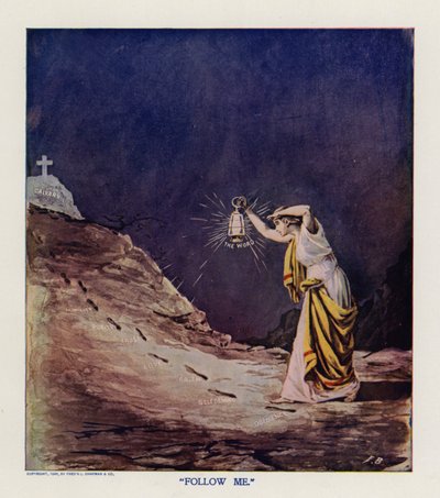 "اتبعني" (طباعة حجرية ملونة) بواسطة فرانك بيرد