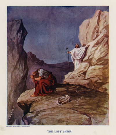 الخروف الضائع (طباعة حجرية ملونة) بواسطة فرانك بيرد