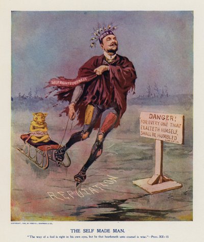 الرجل الذي صنع نفسه بنفسه (طباعة حجرية ملونة) بواسطة فرانك بيرد