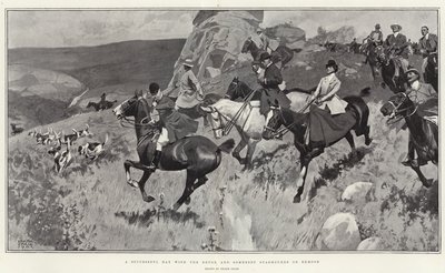 يوم ناجح مع Devon و Somerset Staghounds في Exmoor (litho) بواسطة فرانك كريج